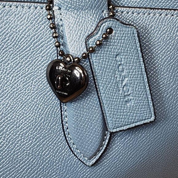 Coach Large Blue Bailey Carryall Shoulder Tote Bag EUC - Picture 12 of 16